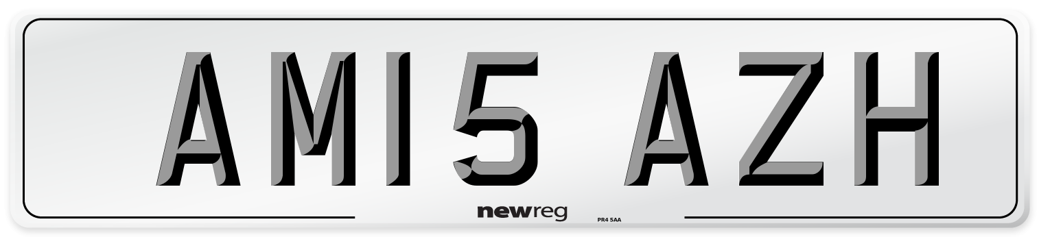 AM15 AZH Number Plate from New Reg